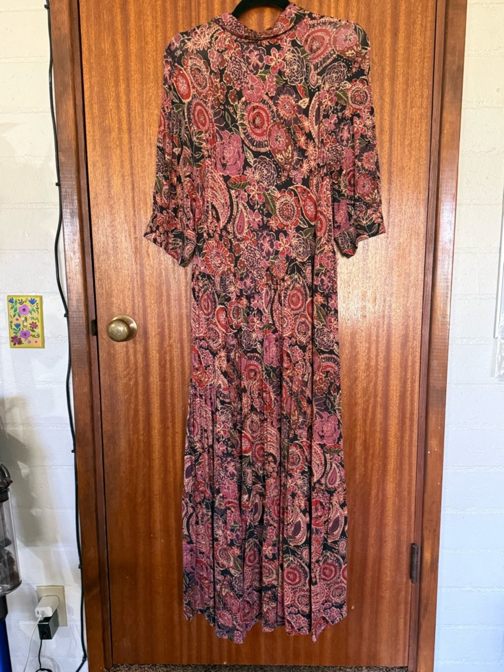 NATURAL LIFE Paisley Midi Dress in Rust and Black - Picture 8 of 8